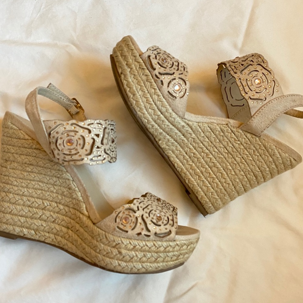 Zigi Soho Nude Espadrille Wedges
